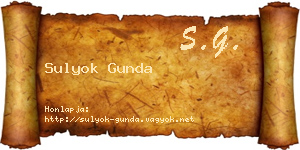 Sulyok Gunda névjegykártya